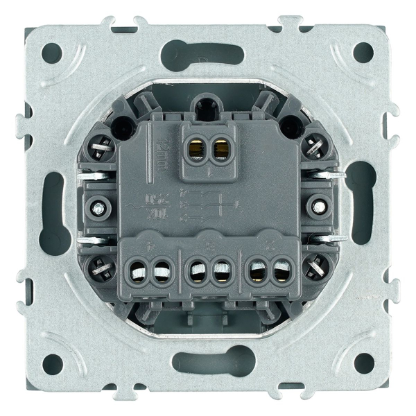 Выключатель 3-клавишный (механизм), Stekker, 250В, 10А Эмили, RSW10-5108-09, антрацит, soft touch 49922