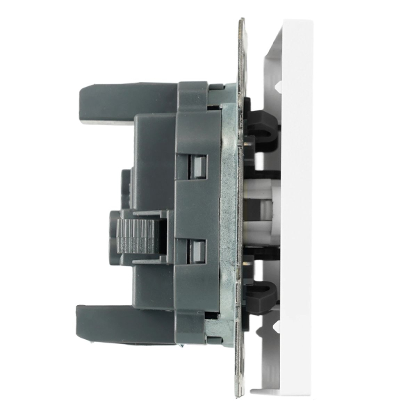 Переключатель 1-клавишный (механизм), СЗК, Stekker, 250В, 10A Эмили, RSW10-5105-01ZK, белый фарфор, soft touch 50232