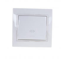 Выключатель промежуточный Lezard Mira белый с белой вставкой 701-0202-107