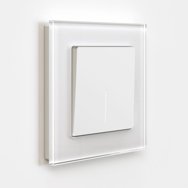 Выключатель одноклавишный Werkel с подсветкой белый матовый W1110161 4690389184567