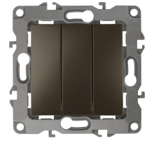 Выключатель трехклавишный ЭРА 12 10AX 250V 12-1107-13 Б0019300