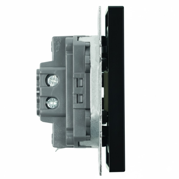 Переключатель перекрестный 1-клавишный (механизм), STEKKER, 250В, 10А, серия Эмили, RSW10-5110-05, черный уголь, soft touch 49845