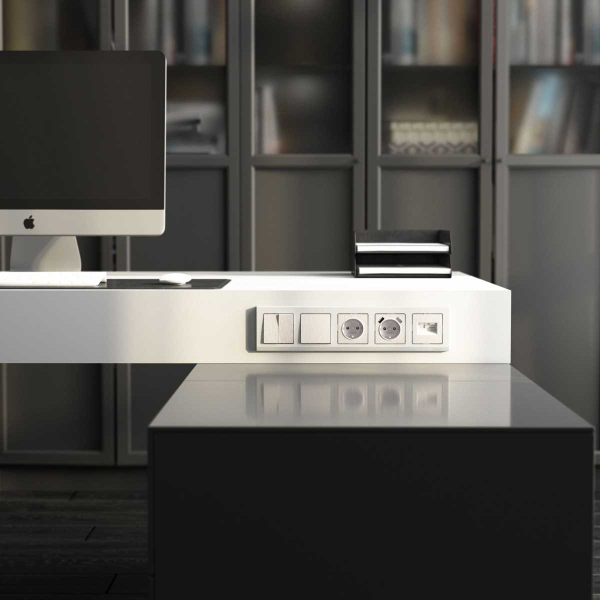 Выключатель Werkel одноклавишный проходной перламутровый рифленый W1112013 4690389160820