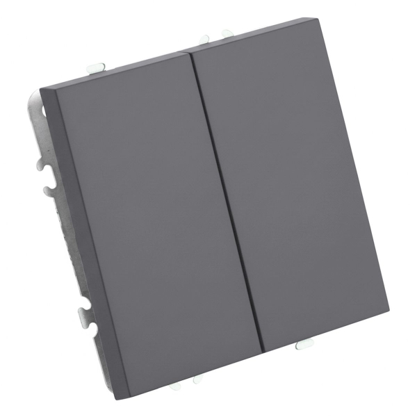 Переключатель перекрестный 2-клавишный (механизм), STEKKER, 250В, 10А, серия Эмили, RSW10-5111-10, платиново-серый, soft touch 50166