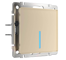 Сенсорный выключатель одноклавишный Werkel с подсветкой шампань W4510011 4690389179549