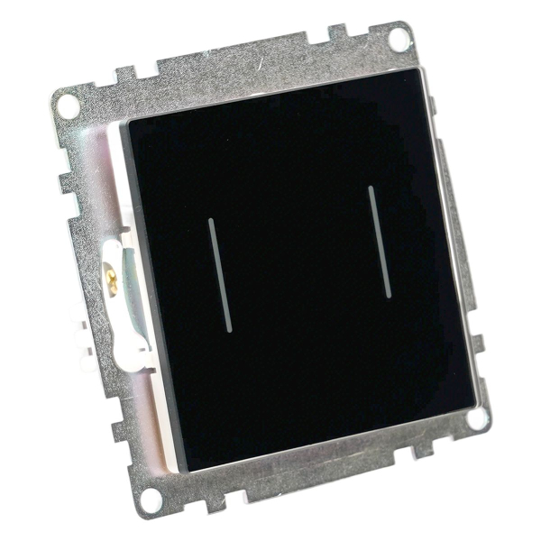 Выключатель 2-клавишный сенсорный (механизм) Stekker Катрин черный GLS2-7204-05 50273