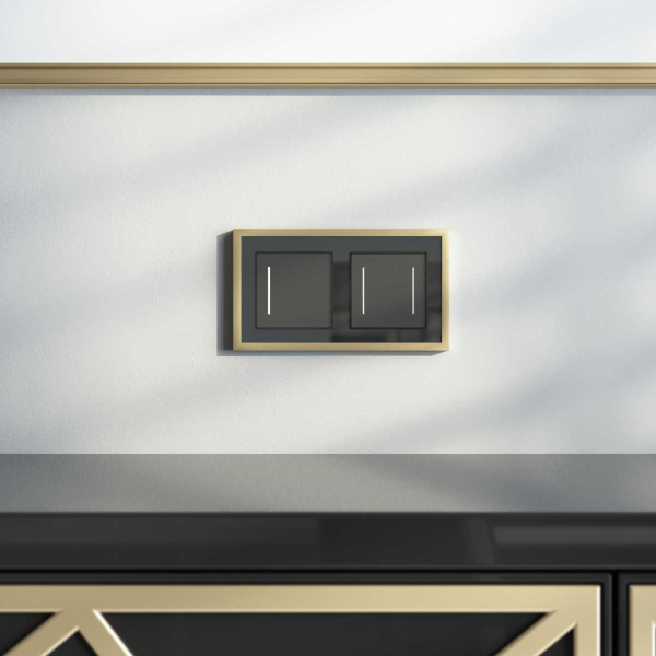 Сенсорный выключатель одноклавишный Werkel с подсветкой черный W4513008 4690389197918