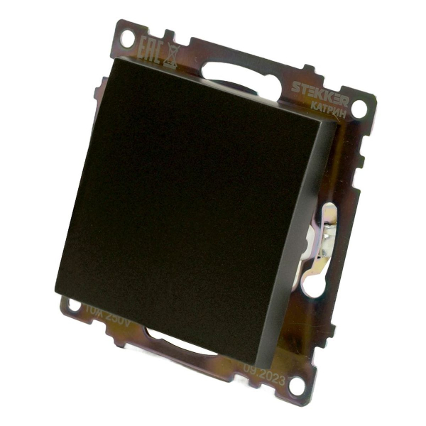 Выключатель одноклавишный Stekker Катрин графит GLS10-7103-06 49410