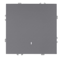 Выключатель 1-клавишный c индикатором (механизм), STEKKER, 250В, 10А, серия Эмили, RSW10-5101-10, платиново-серый, soft touch 49941