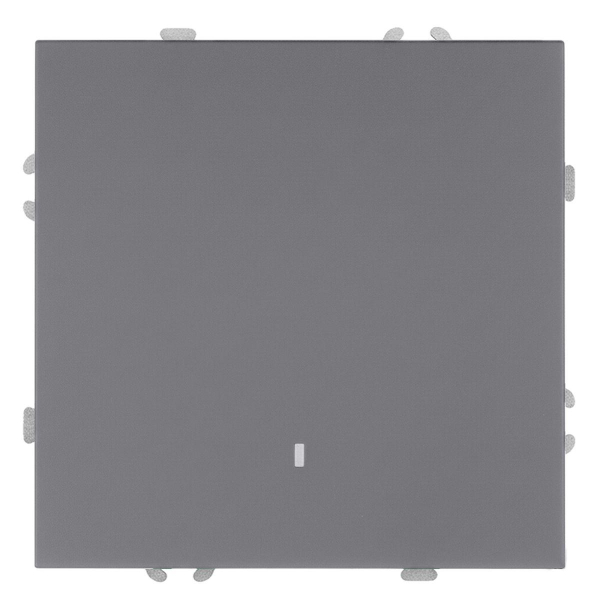 Выключатель 1-клавишный c индикатором (механизм), STEKKER, 250В, 10А, серия Эмили, RSW10-5101-10, платиново-серый, soft touch 49941