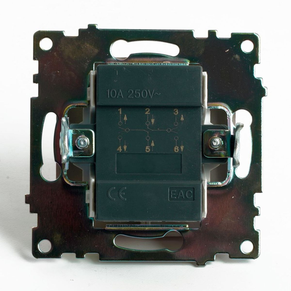 Переключатель двухклавишный Stekker Катрин GLS10-7107-02 шампань 49169