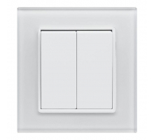 Выключатель двухклавишный Vesta-Electric Exclusive White белый FVK050102BEL