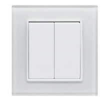 Выключатель двухклавишный Vesta-Electric Exclusive White белый FVK050102BEL