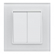 Выключатель двухклавишный Vesta-Electric Exclusive White белый FVK050102BEL