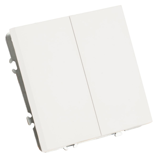 Переключатель двухклавишный Stekker Эмили белый фарфор RSW10-5107-01 49869