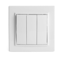 Выключатель трехклавишный Stekker Эрна белый PSW10-9007-01 39922