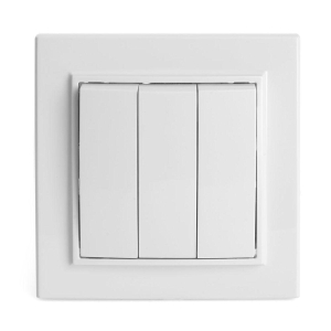 Выключатель трехклавишный Stekker Эрна белый PSW10-9007-01 39922