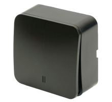 Выключатель одноклавишный Stekker София с подсветкой черный матовый MSW10-11-20-05 49473