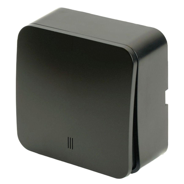 Выключатель одноклавишный Stekker София с подсветкой черный матовый MSW10-11-20-05 49473