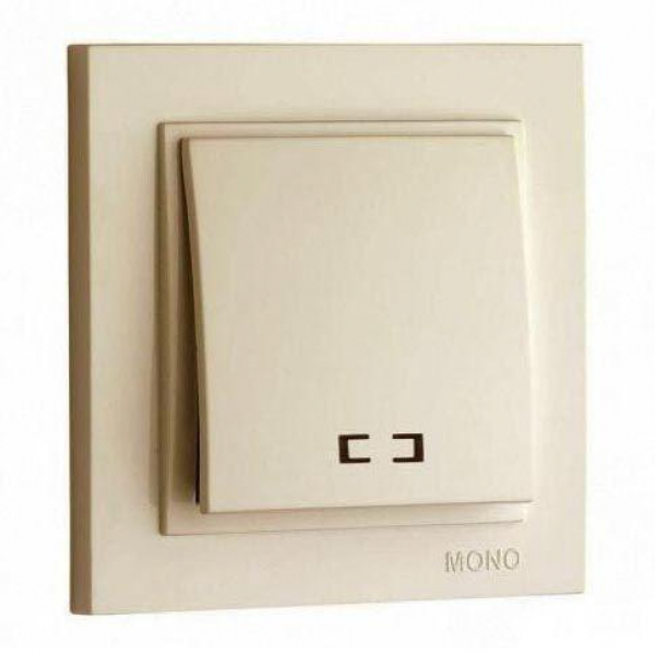 Выключатель Mono Electric Despina одноклавишный с подсветкой крем 102-170025-101 Выключатель Mono Electric Despina одноклавишный с подсветкой крем 102-170025-101