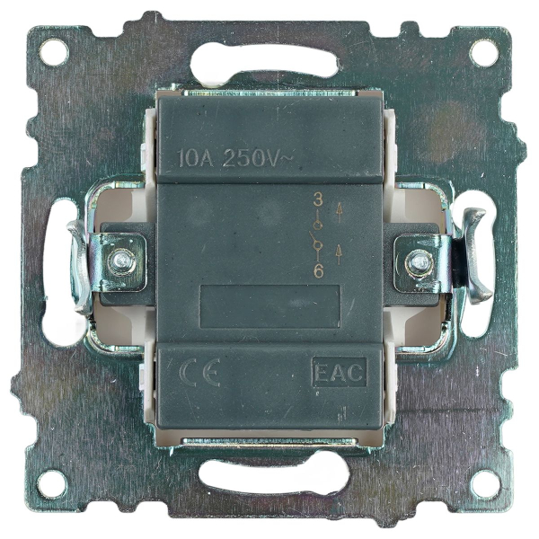 Выключатель одноклавишный Stekker Катрин с подсветкой белый GLS10-7101-01 39299