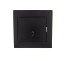 Выключатель проходной Lezard Mira черный со вставкой 701-4242-105