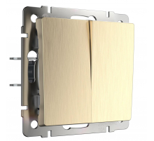 Выключатель двухклавишный Werkel шампань рифленый W1120010 4690389160158