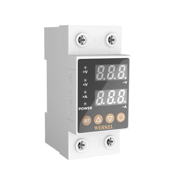 Реле напряжения Werkel 1P+N 63А W932P63R 4690389204425 Реле напряжения Werkel 1P+N 63А W932P63R 4690389204425