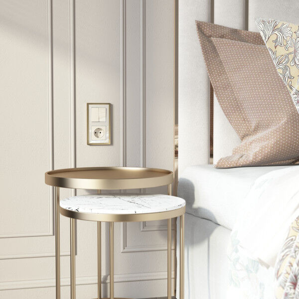 Выключатель двухклавишный перекрестный Werkel айвори акрил W1123043 4690389197062