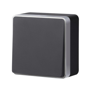 W5010034/ Выключатель одноклавишный Gallant (черный с серебром)