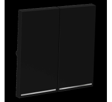 Клавиши для выключателя/переключателя двухклавишного с подсветкой S70 (графит) Voltum VLS000407