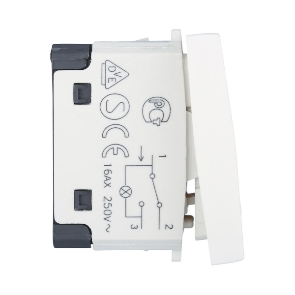 Переключатель LK Studio с двух мест, с индикатором 45х22,5мм (схема 6L) 16 A, 250 B (белый) LK45 850404-1 Переключатель LK Studio с двух мест, с индикатором 45х22,5мм (схема 6L) 16 A, 250 B (белый) LK45 850404-1