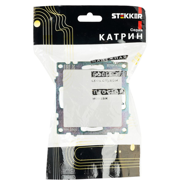 Выключатель одноклавишный Stekker Катрин белый GLS10-7103-01 39298