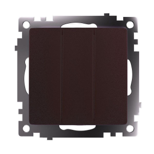 Выключатель трехклавишный Stekker Катрин GLS10-7108-04 шоколад 49175