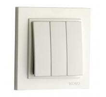 Выключатель Mono Electric Despina трехклавишный белый 102-190022-114