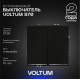 Выключатель встраиваемый Voltum S70 двухклавишный с подсветкой 10А, (черный матовый) VLS020208