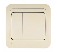 Выключатель 3 клав. 1 вход 3 выхода Makel Mimoza 25091