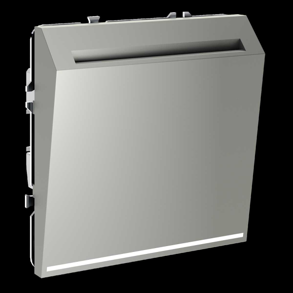 Выключатель встраиваемый S70 карточный 16А, (сталь) Voltum VLS010705