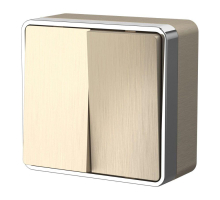 Выключатель двухклавишный Werkel Gallant шампань рифленый W5020010 4690389164149