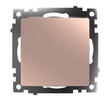 Переключатель перекрестный одноклавишный Stekker Катрин шампань GLS10-7110-02 49179