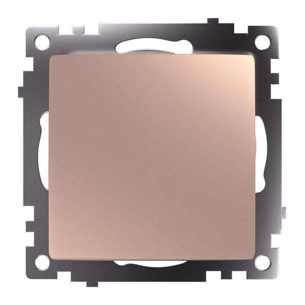 Переключатель перекрестный одноклавишный Stekker Катрин шампань GLS10-7110-02 49179