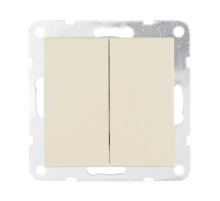 Переключатель 2-кл., с двух мест LK Studio 16 A, 250 B (бежевый матовый) LK80, 841302-1