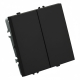 Переключатель перекрестный 2-клавишный (механизм), STEKKER, 250В, 10А, серия Эмили, RSW10-5111-01, черный уголь, soft touch 50167