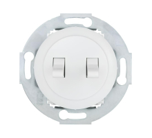 Переключатель LK Studio 2-рычажковый, c двух мест (схема 6+6) 16 A, 250 B (белый) Vintage 882404-1