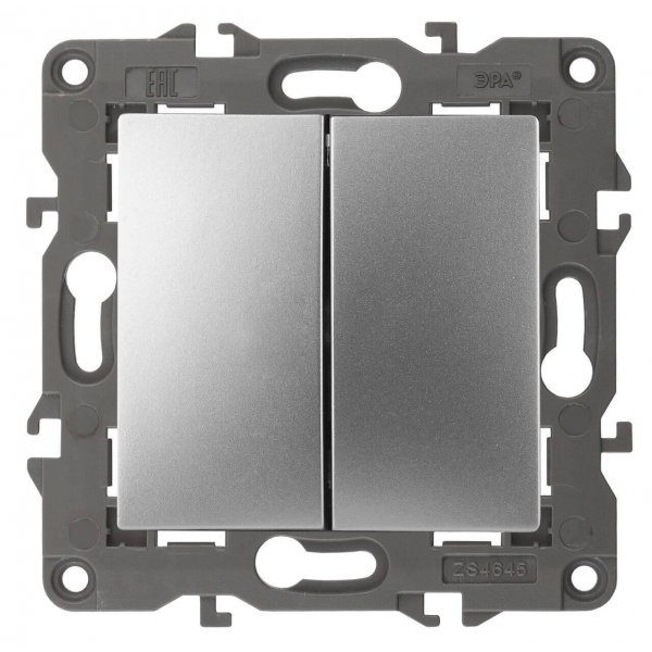 Переключатель двухклавишный ЭРА Elegance 10AX 250V 14-1106-03 Б0034245 Переключатель двухклавишный ЭРА Elegance 10AX 250V 14-1106-03 Б0034245