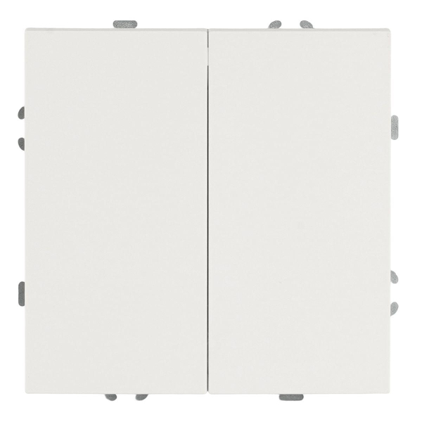 Переключатель 2-клавишный (механизм), СЗК, Stekker, 250В, 10А Эмили, RSW10-5107-01ZK, белый фарфор, soft touch 50233