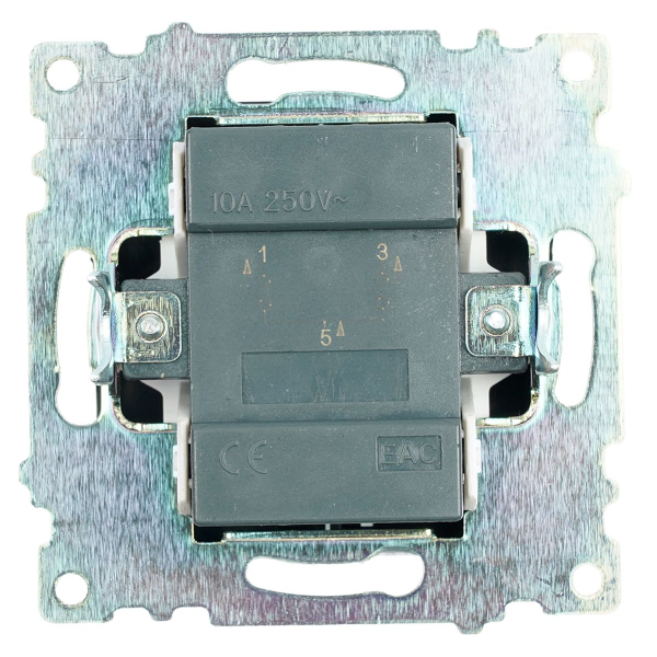 Выключатель двухклавишный Stekker Катрин с подсветкой черный GLS10-7102-05 39607