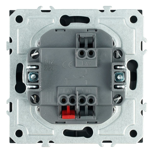 Переключатель 1-клавишный (механизм), СЗК, Stekker, 250В, 10A Эмили, RSW10-5105-05ZK, черный уголь, soft touch 50248