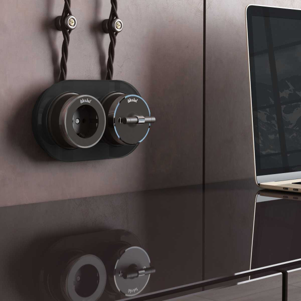 Переключатель-выключатель Werkel Vintage мокко матовый/хром W5812052 4690389174049