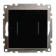 Выключатель 2-клавишный сенсорный (механизм) Stekker Катрин черный GLS2-7204-05 50273